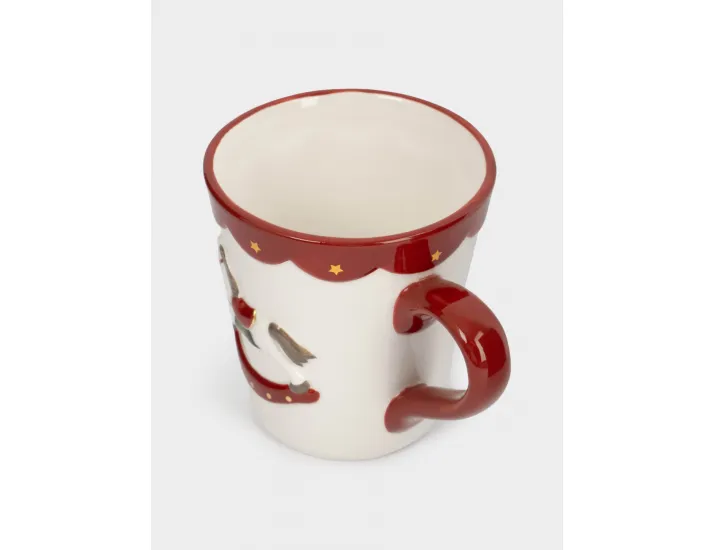 Кружка 510 мл бело-красная Лошадка-качалка Anna Lafarg New year