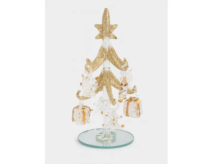 Статуэтка 15 см с подвесками серебристая Ель с игрушками Anna Lafarg Event