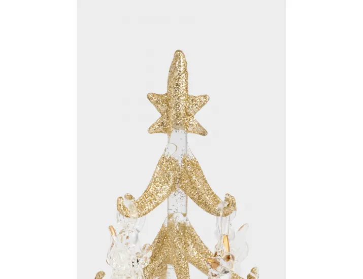 Статуэтка 15 см с подвесками серебристая Ель с игрушками Anna Lafarg Event