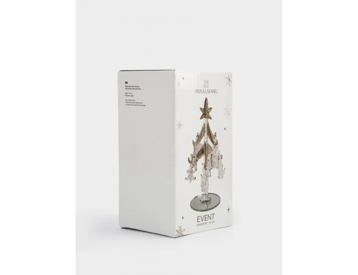 Статуэтка 15 см с подвесками серебристая Ель с игрушками Anna Lafarg Event