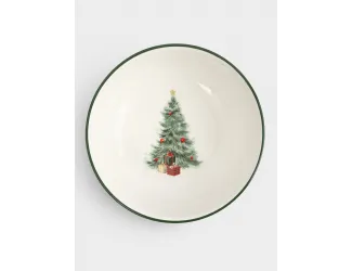 Салатник, 16х6 см, 750 мл, керамика D, зеленый, Лошадка и елка, Festival