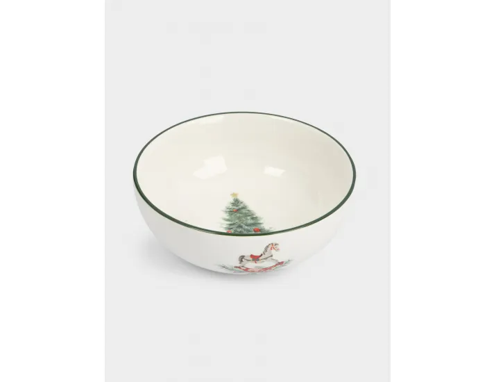 Салатник 16х6 см 750 мл зеленый Лошадка и елка Anna Lafarg Festival