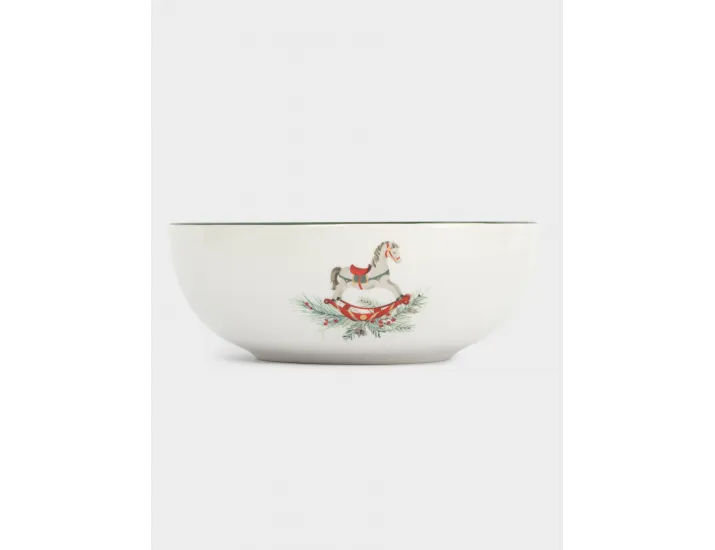 Салатник 16х6 см 750 мл зеленый Лошадка и елка Anna Lafarg Festival