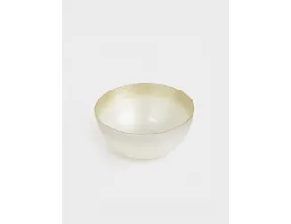 Салатник, 15х8 см, 440 мл, стекло, молочный/шампань, Marbella