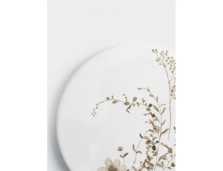 Подставка под кружку 11 см круглая белая Осенние цветы Anna Lafarg Florance