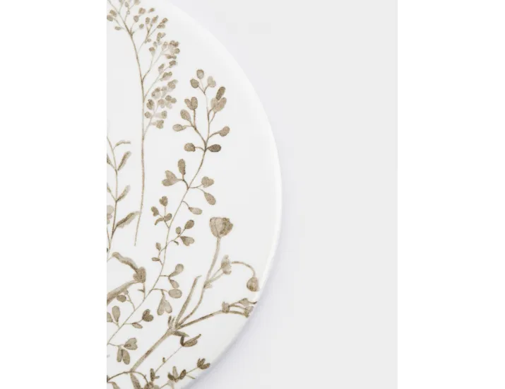 Подставка под кружку 11 см круглая белая Осенние цветы Anna Lafarg Florance