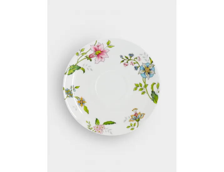 Чашка с блюдцем 250 мл белая Цветы Anna Lafarg Provence