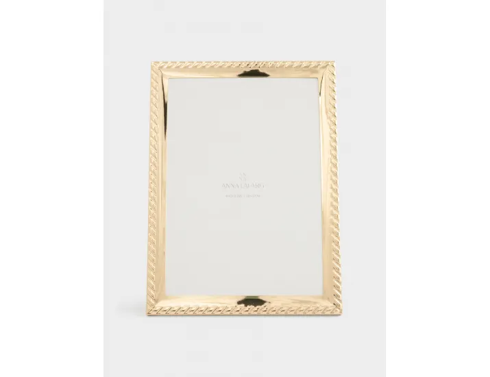 Фоторамка 14х19 см золотистая Ребристый кант Anna Lafarg Museum
