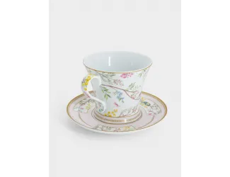 Чашка с блюдцем, 350 мл, Пение птиц