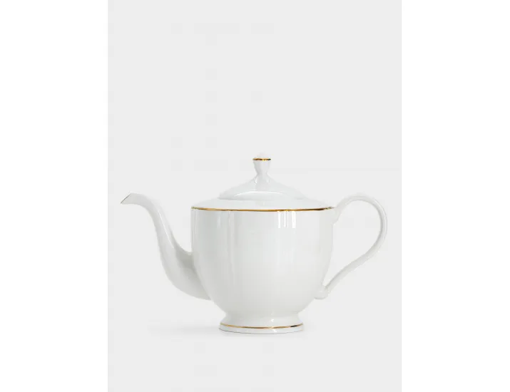Чайник 1,1 л белый с золотистым кантом Anna Lafarg Лотос