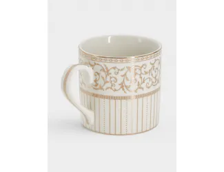 Кружка, 400 мл, фарфор N, белая, с золотистым орнаментом, Golden