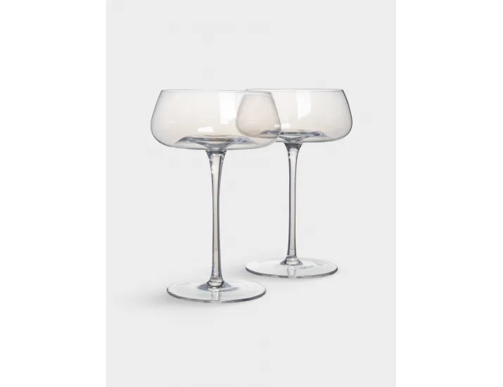 Бокал-креманка для шампанского 270 мл 2 шт перламутр Anna Lafarg Opera polar