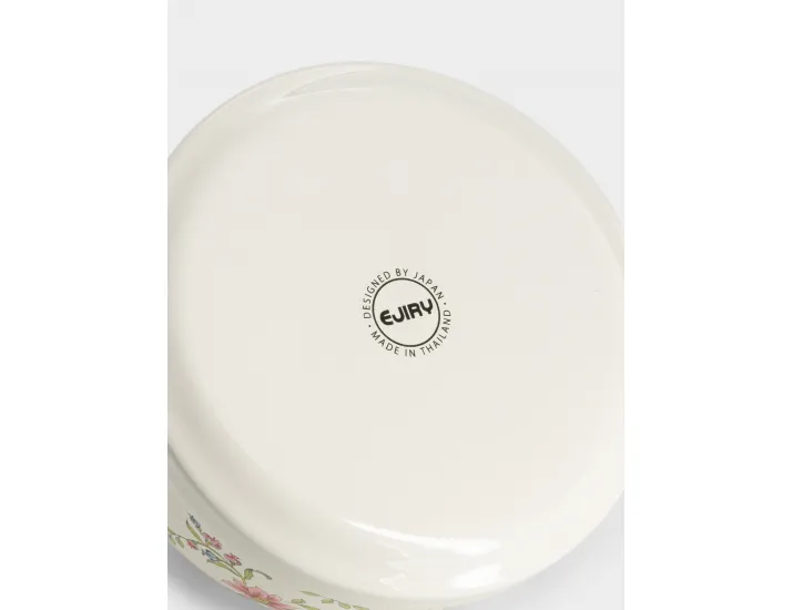 Чайник эмалированный 1,3 л с крышкой с покрытием молочный Цветы Ejiry Provence