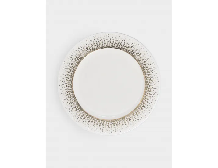 Сервиз обеденный 12 персон 50 предметов бело-зеленый с золотистым кантом матовый Anna Lafarg Virtus