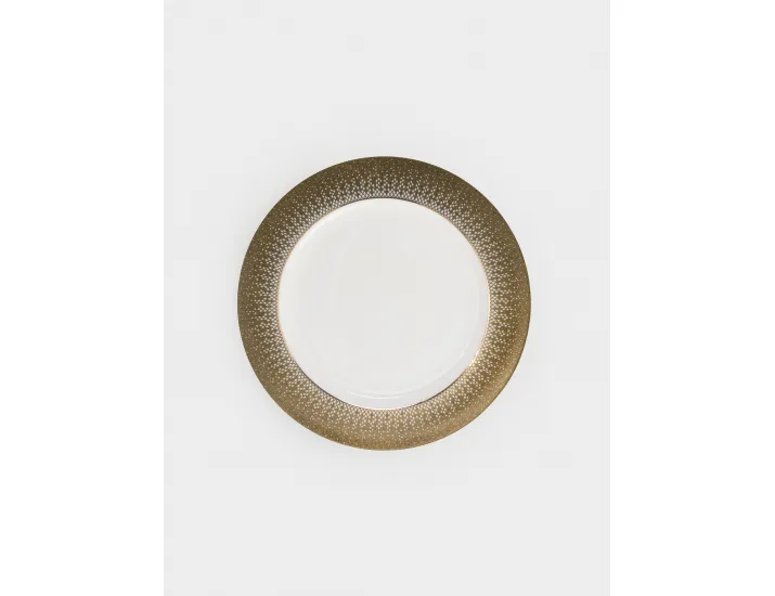 Сервиз обеденный 12 персон 50 предметов бело-зеленый с золотистым кантом матовый Anna Lafarg Virtus