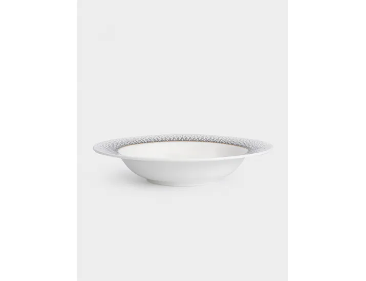 Сервиз обеденный 12 персон 50 предметов бело-зеленый с золотистым кантом матовый Anna Lafarg Virtus