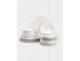 Сервиз обеденный, 6 перс, 21 пр, фарфор F, белый, Lotus white