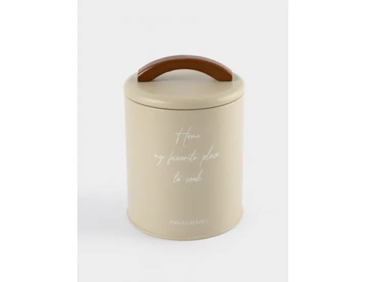 Банка для сыпучих продуктов 1 л бежевая Anna Lafarg Retro