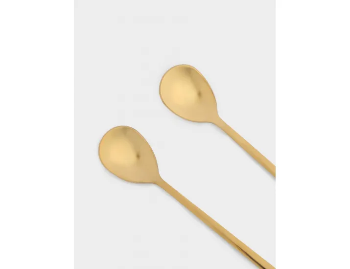 Ложка десертная 15 см 2 шт золотистая Венок Anna Lafarg New year