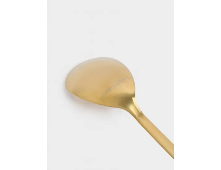 Ложка десертная 15 см 2 шт золотистая Венок Anna Lafarg New year