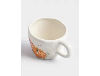Кружка, 320 мл, керамика D, молочная, Тыквы, Bright pumpkin