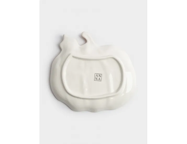 Блюдо 22 см оранжево-зеленое Тыква Anna Lafarg Bright pumpkin