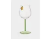 Бокал для вина 550 мл зеленая ножка Лимон Anna Lafarg Lemon