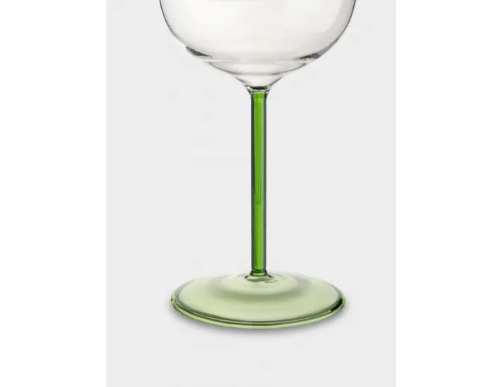 Бокал для вина 550 мл зеленая ножка Лимон Anna Lafarg Lemon