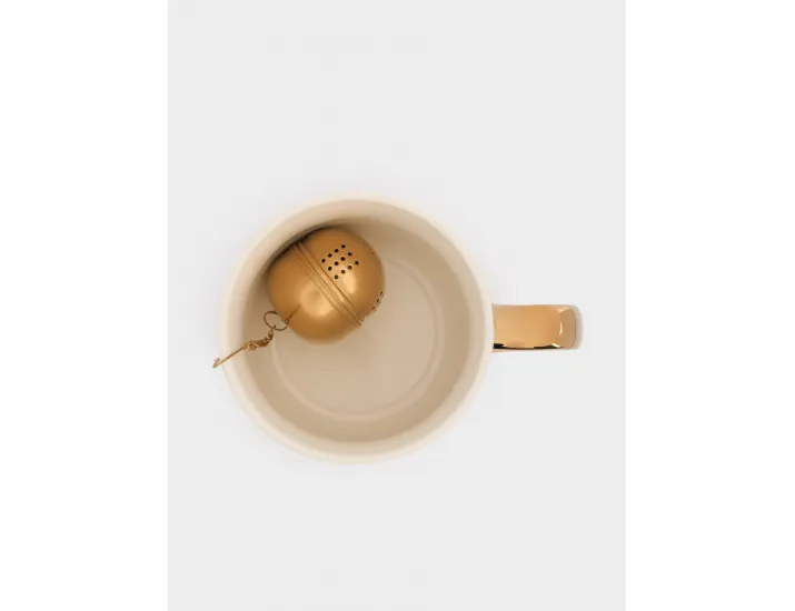 Кружка 400 мл с ситом для заваривания золотистая Лошадь/Звезда Anna Lafarg Horse