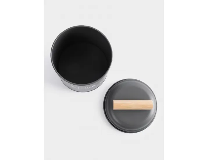 Банка для сыпучих продуктов 1 л графитовая Anna Lafarg Local