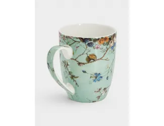Кружка, 400 мл, фарфор F, голубая, Луговые цветы, William Kilburn