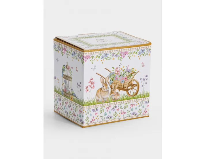 Кружка 275 мл белая Корзина с цветами Easy Life Spring Bloom