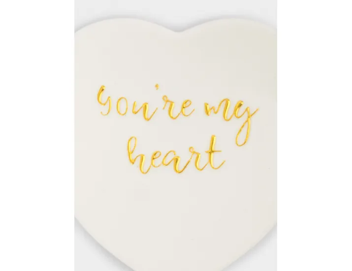 Подставка под кружку 13х9 см сердце белая Anna Lafarg Надпись