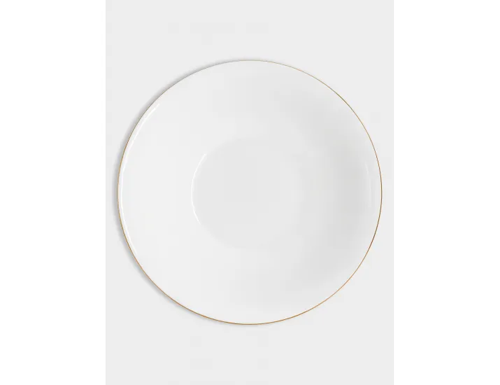 Салатник 23 см 1,35 л белый с золотистым кантом Anna Lafarg Лотос