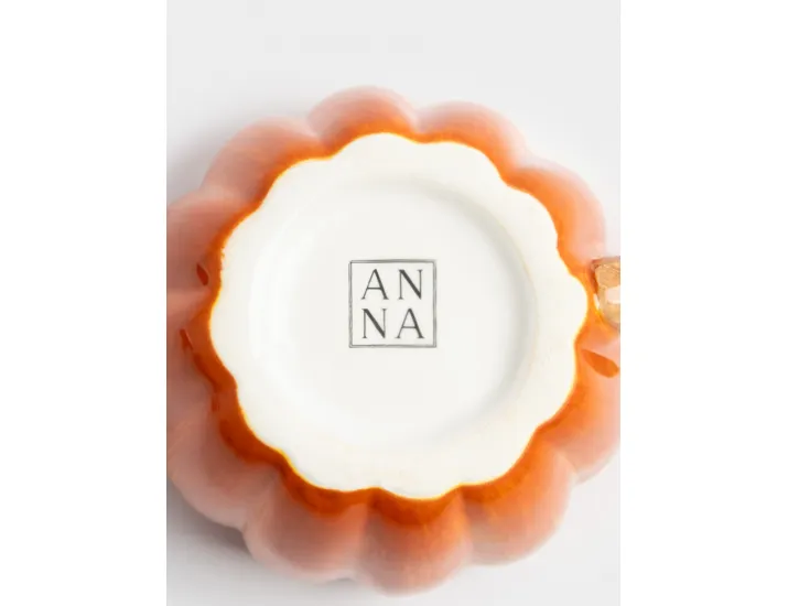 Кружка 450 мл с крышкой оранжевая Тыква Anna Lafarg Bright pumpkin
