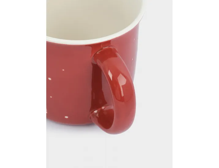 Кружка 370 мл 2 шт зеленая/красная Лошадь/Машина с елкой Anna Lafarg Retro