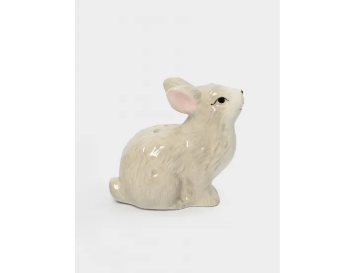 Емкость для соли или перца 8 см серая Кролик с цветами Anna Lafarg Brown Rabbit