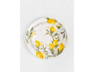 Сервиз обеденный, 6 перс, 18 пр, фарфор P, белый, Лимоны, Palermo