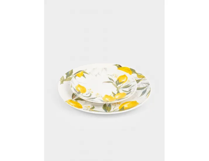 Сервиз обеденный 6 персон 18 предметов белый Лимоны Anna Lafarg Palermo