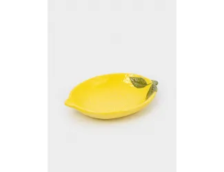Салатник, 22х16х4 см, 480 мл, фарфор P, желтый, Лимон, Lemon