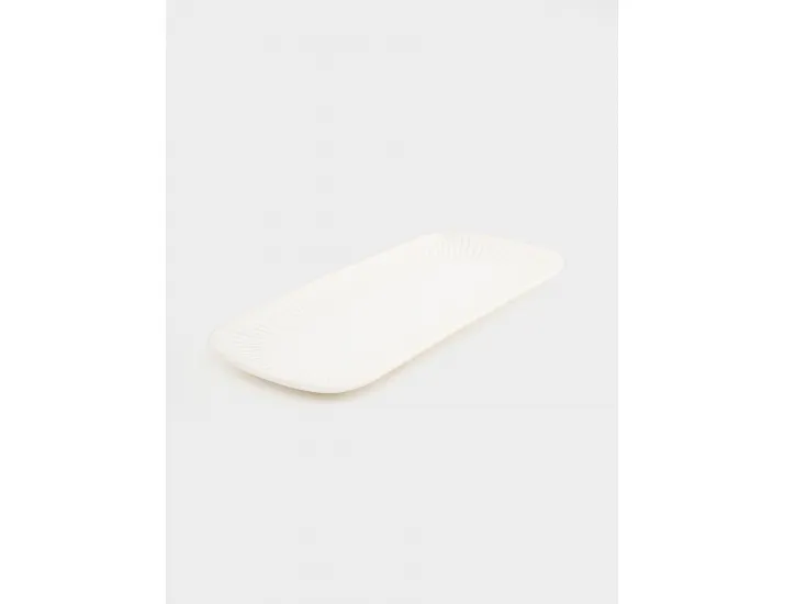 Блюдо 36x16 см прямоугольное белое Полосы Easy Life Gallery