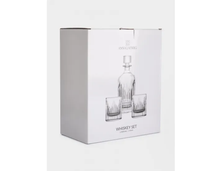 Набор для виски 2 персоны 3 предмета графин/стаканы Anna Lafarg Lyric