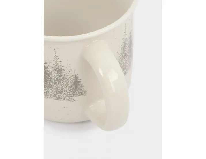 Кружка 370 мл бело-серая Олень в лесу Anna Lafarg Maral grey