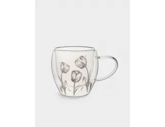 Кружка, 250 мл, стекло Б, Тюльпаны, Wind-deco