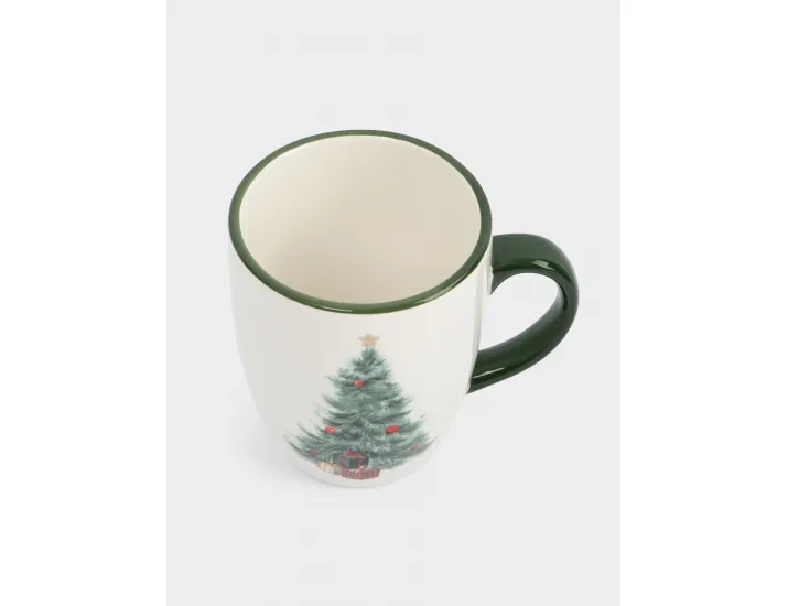 Кружка 330 мл зеленая Елка с подарками Anna Lafarg Festival