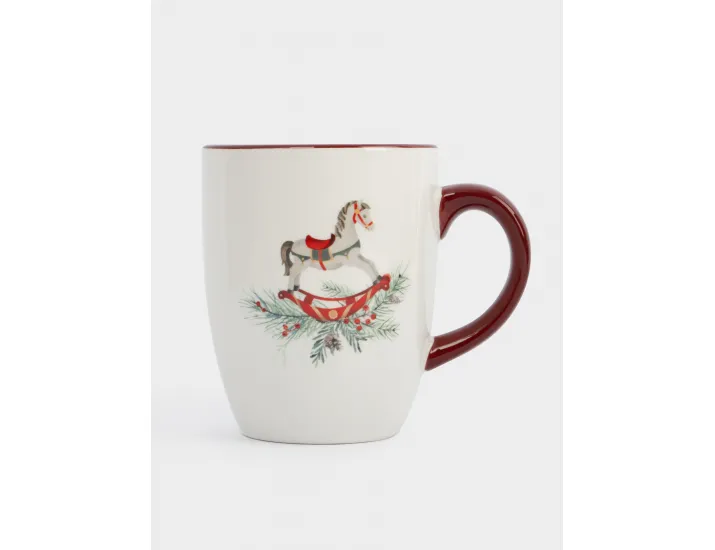 Кружка 330 мл красная Лошадка Anna Lafarg Festival