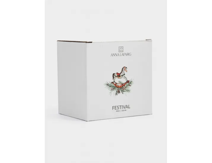 Кружка 330 мл красная Лошадка Anna Lafarg Festival