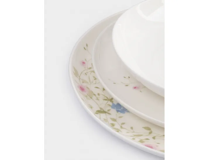 Сервиз обеденный 6 персон 18 предметов белый Цветы Anna Lafarg Gentle garden