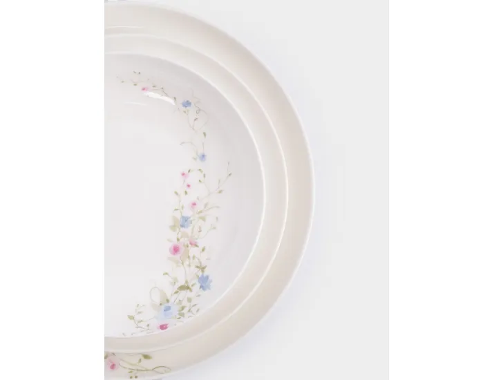 Сервиз обеденный 6 персон 18 предметов белый Цветы Anna Lafarg Gentle garden