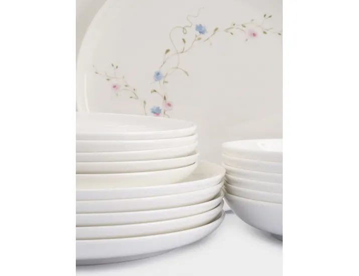 Сервиз обеденный 6 персон 18 предметов белый Цветы Anna Lafarg Gentle garden